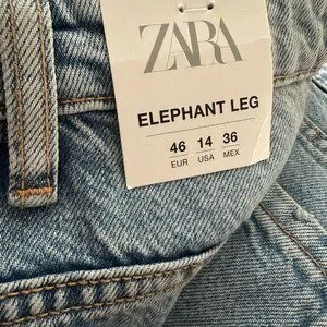 Zara | Jeans | Nwt Zara Elephant Leg Low Rise Full Length